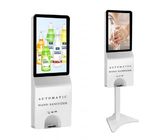 Εσωτερικό ψηφιακό σύστημα σηματοδότησης οθόνης αφής LCD με τον αυτόματο Sanitizer χεριών διανομέα